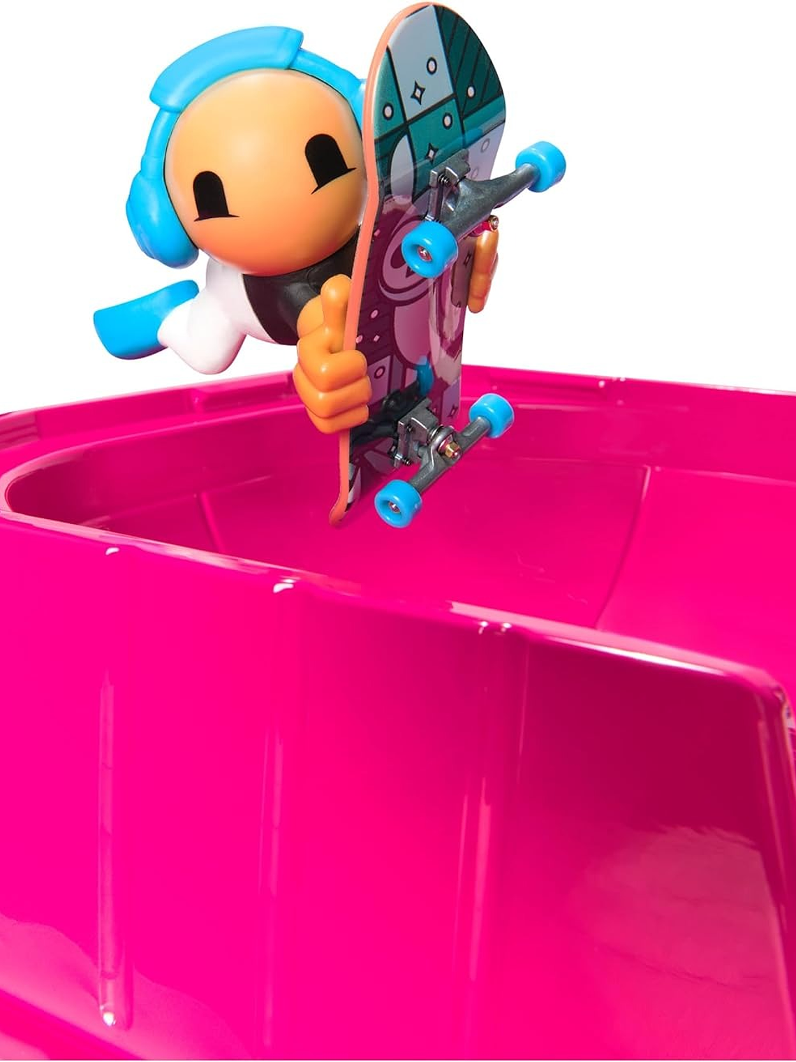 TECH DECK Sk8 Crew - Caja de diversión, parque Sk8 transformable portátil con 4 Fingerboard y 5 figuras, mini patinetas coleccionables 3