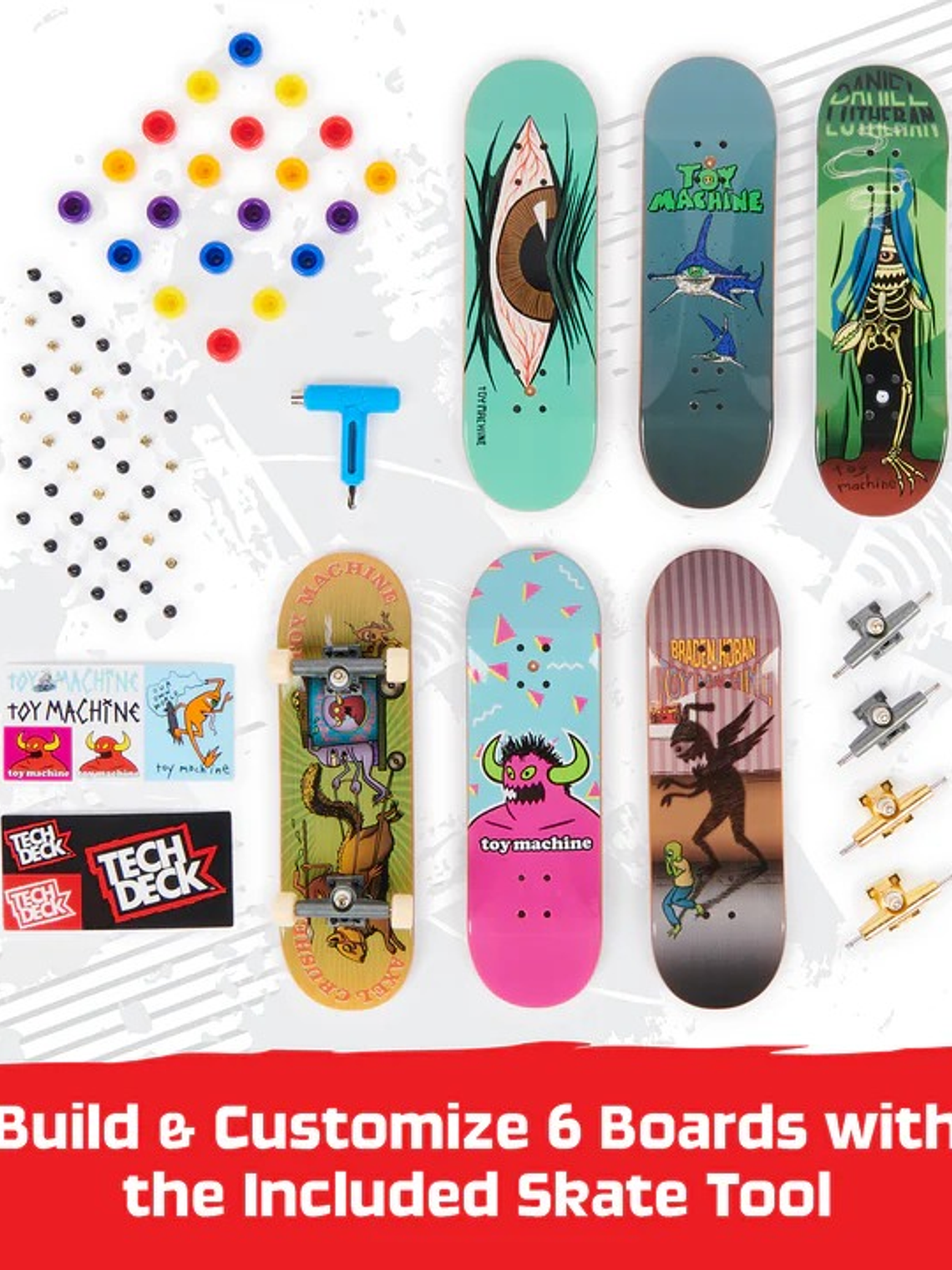 Tech Deck, Toy Machine Sk8shop Fingerboard Bonus Pack 3
