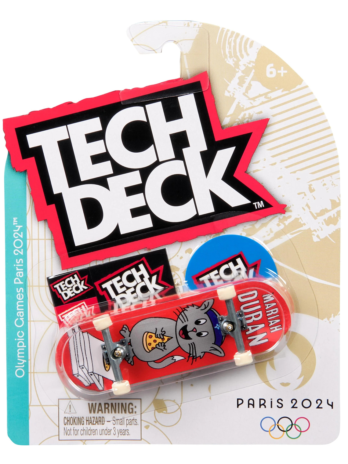 Tech Deck 96mm Fingerboard M50 Paris Olympics 2024 - Mariah Duran Pizza Cat 1