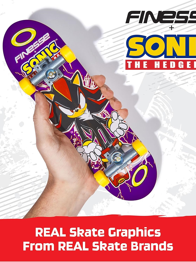Tech Deck, Finesse X Sonic; Autentico Mini Skateboards, (Solo uso en manos) 4