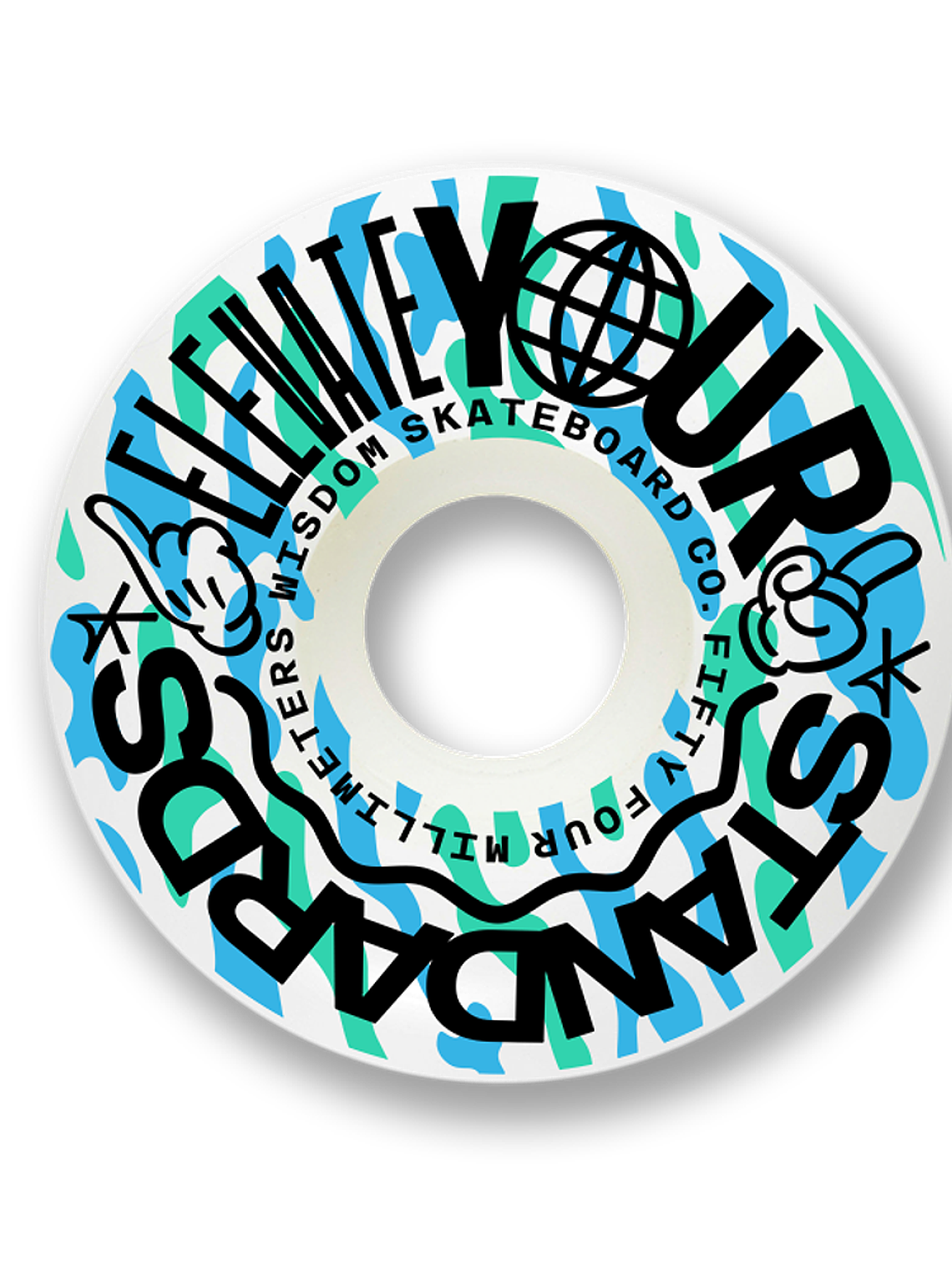 Ruedas Wisdom - Elevate conicas 54mm azules 1