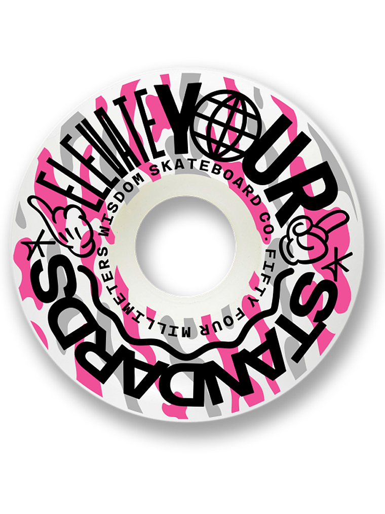 Ruedas Wisdom - Elevate conicas 54mm fucsia 1