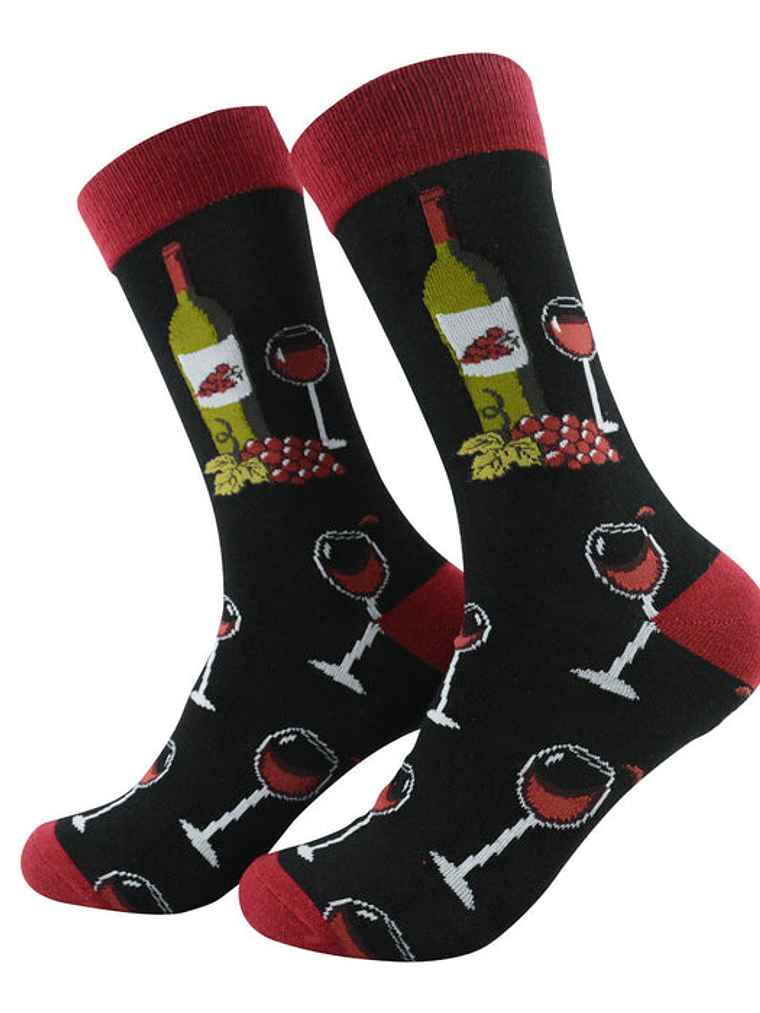 Calcetines Copas y Botellas de Vino 41-45 1