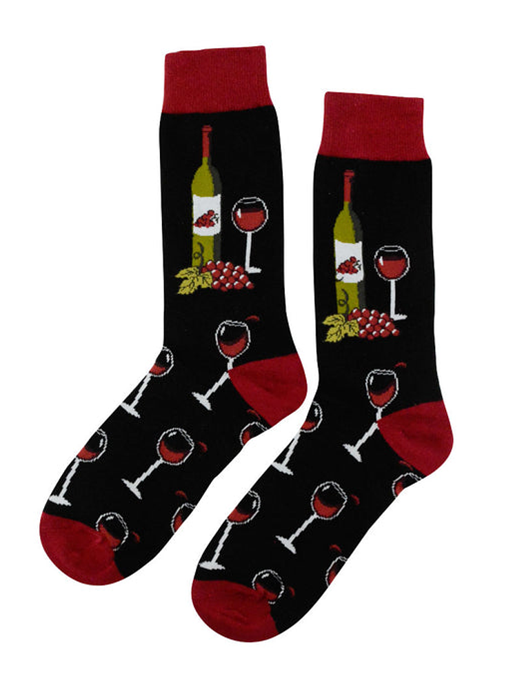 Calcetines Copas y Botellas de Vino 41-45 3