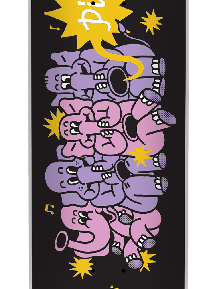 Pill - Tabla Elephants Black 8.125 x 32 1