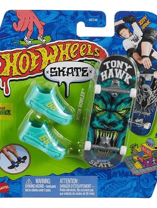 Hot Wheels Skate Patineta + Tenis Tony Hawk Moon Howler