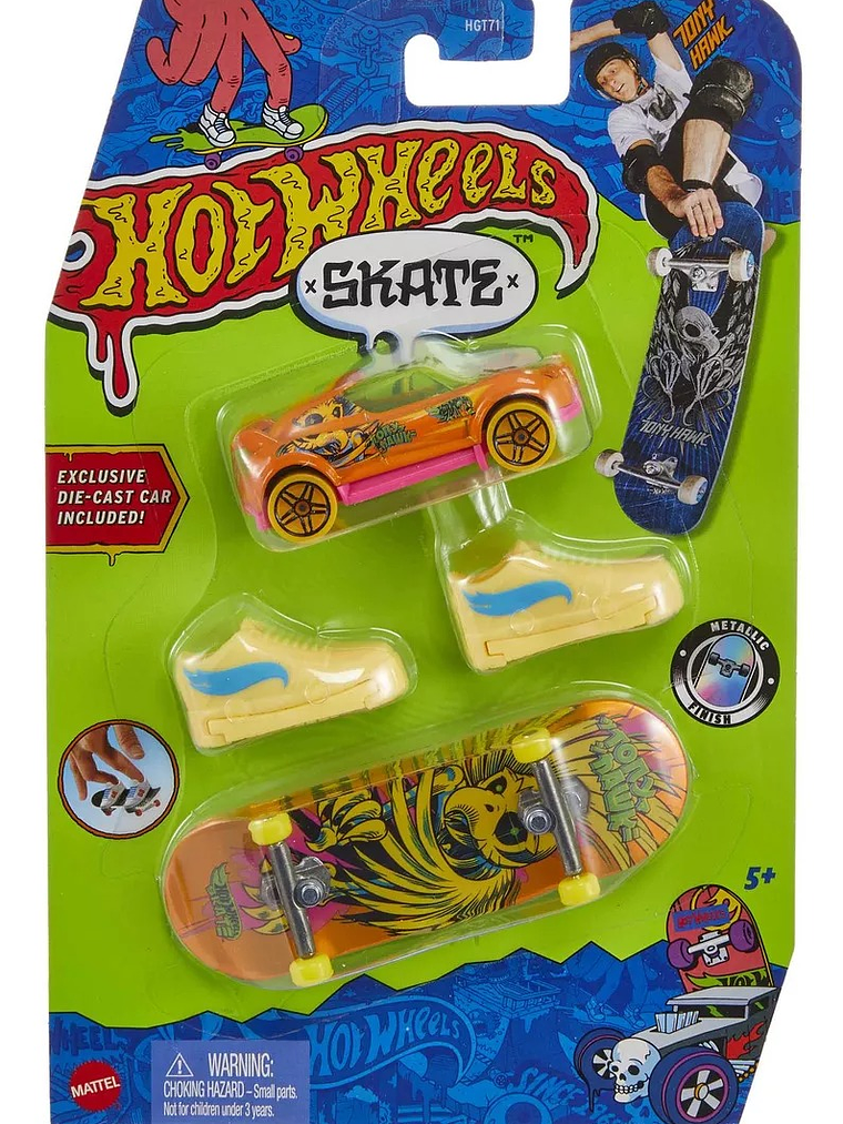 Hot Wheels Vehículo Juguete Patineta Neón Diecast Bread Box Color Multicolor 1