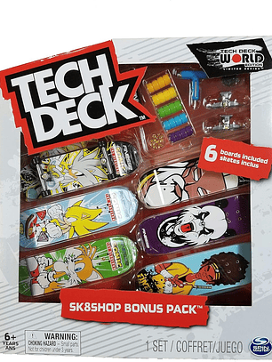 Tech Deck SK8shop Bonus Pack World Edition Limited Series - Finesse Sonic Decks