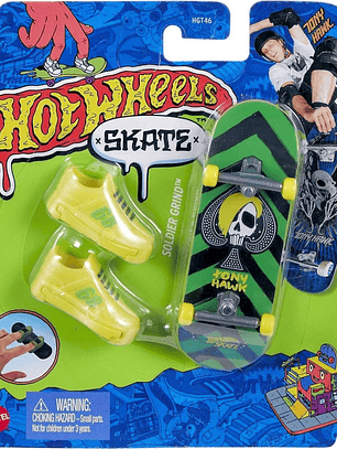 Hot Wheels Skate Patineta + Tenis Tony Hawk Soldier green