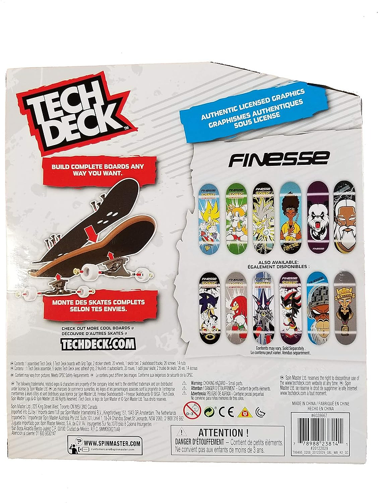 Tech Deck SK8shop Bonus Pack World Edition Limited Series - Finesse Sonic Decks 2