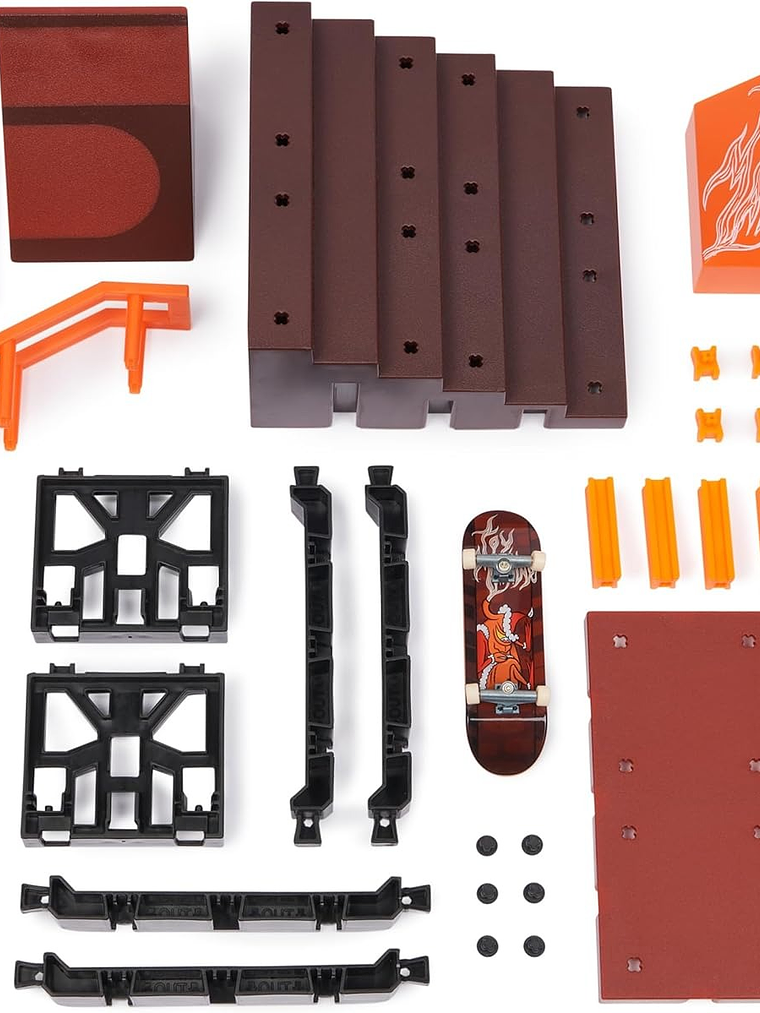 Tech Deck, Pyramid Shredder 2.0, X-Connect Park Creator, juego de rampas personalizable y construible con monopatín de dedos exclusivo, juguete para niños de 6 años en adelante 2