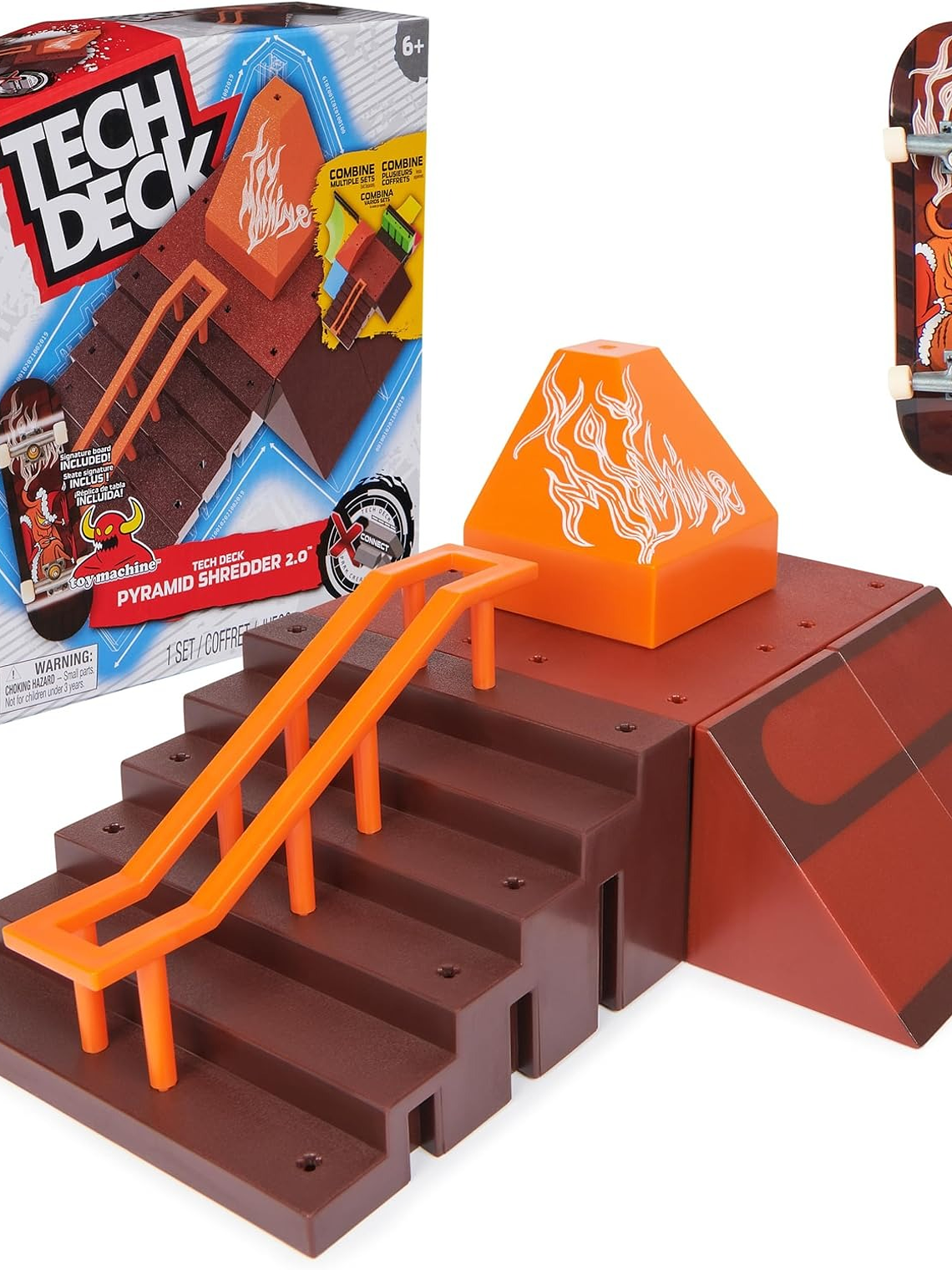 Tech Deck, Pyramid Shredder 2.0, X-Connect Park Creator, juego de rampas personalizable y construible con monopatín de dedos exclusivo, juguete para niños de 6 años en adelante 1