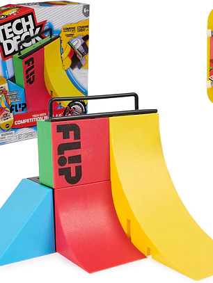 Tech Deck, Competition Wall 2.0 X-Connect Park Creator, juego de rampas personalizables y construibles con diapasón exclusivo, juguete para niños y niñas de 6 años en adelante