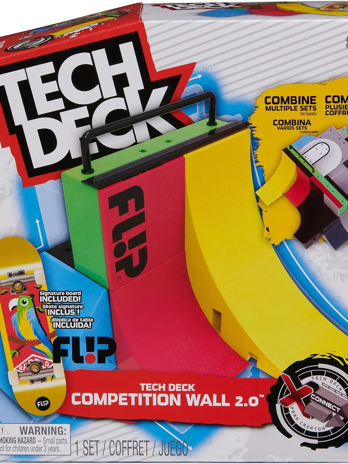 Tech Deck, Competition Wall 2.0 X-Connect Park Creator, juego de rampas personalizables y construibles con diapasón exclusivo, juguete para niños y niñas de 6 años en adelante 6