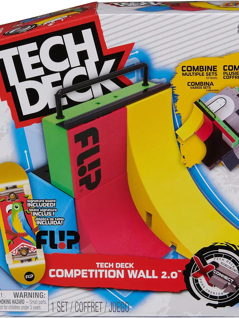 Tech Deck, Competition Wall 2.0 X-Connect Park Creator, juego de rampas personalizables y construibles con diapasón exclusivo, juguete para niños y niñas de 6 años en adelante 6