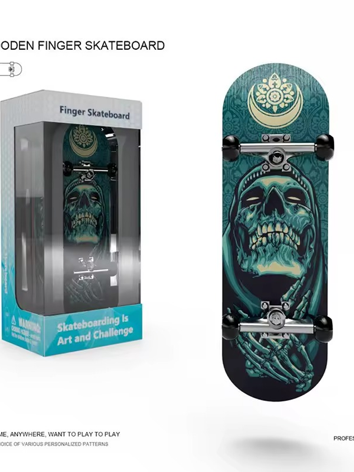 Tabla fingerboard 29 mm completa profesional Bolkskate Death 1