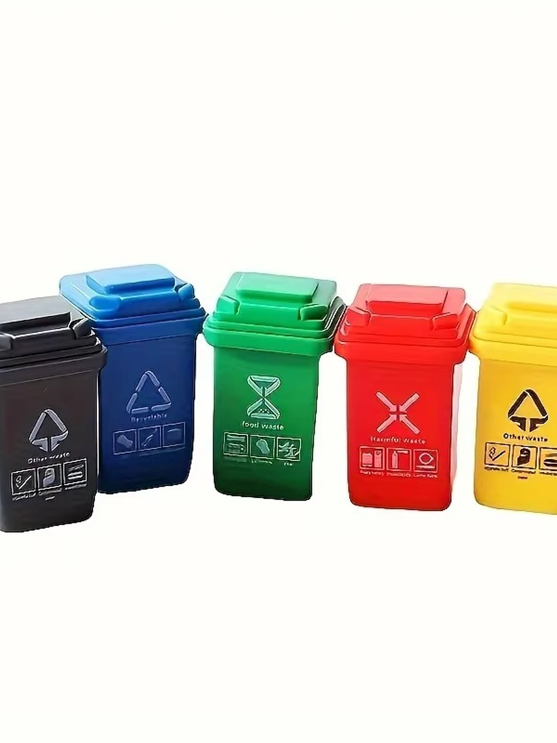 Mini Basureros de Reciclaje para Fingerboard – Obstáculos y Decoración para Skatepark de Fingerboard 1