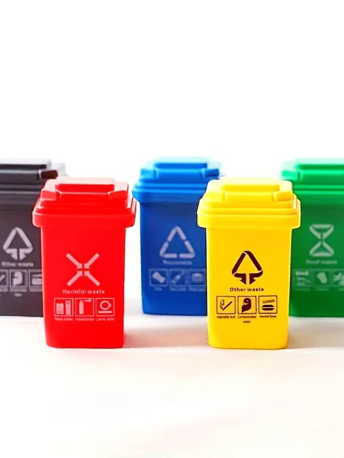 Mini Basureros de Reciclaje para Fingerboard – Obstáculos y Decoración para Skatepark de Fingerboard 2