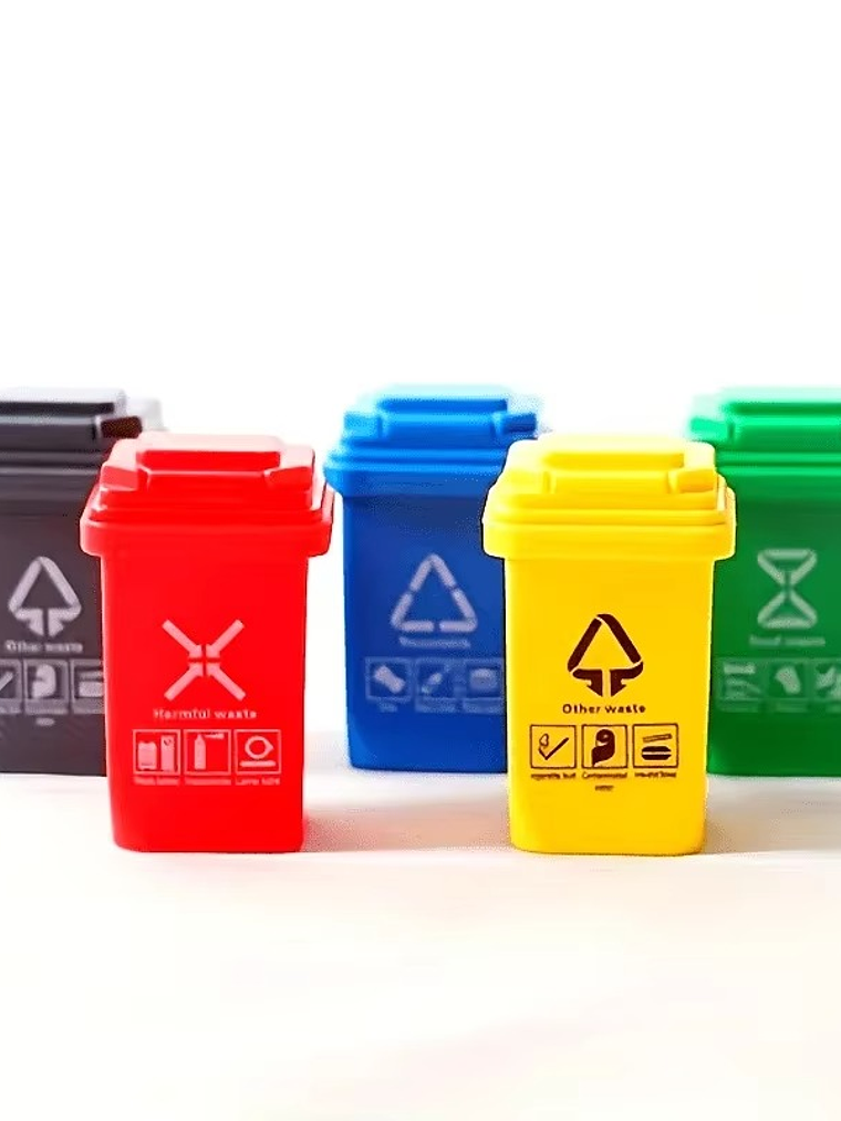 Mini Basureros de Reciclaje para Fingerboard – Obstáculos y Decoración para Skatepark de Fingerboard 2