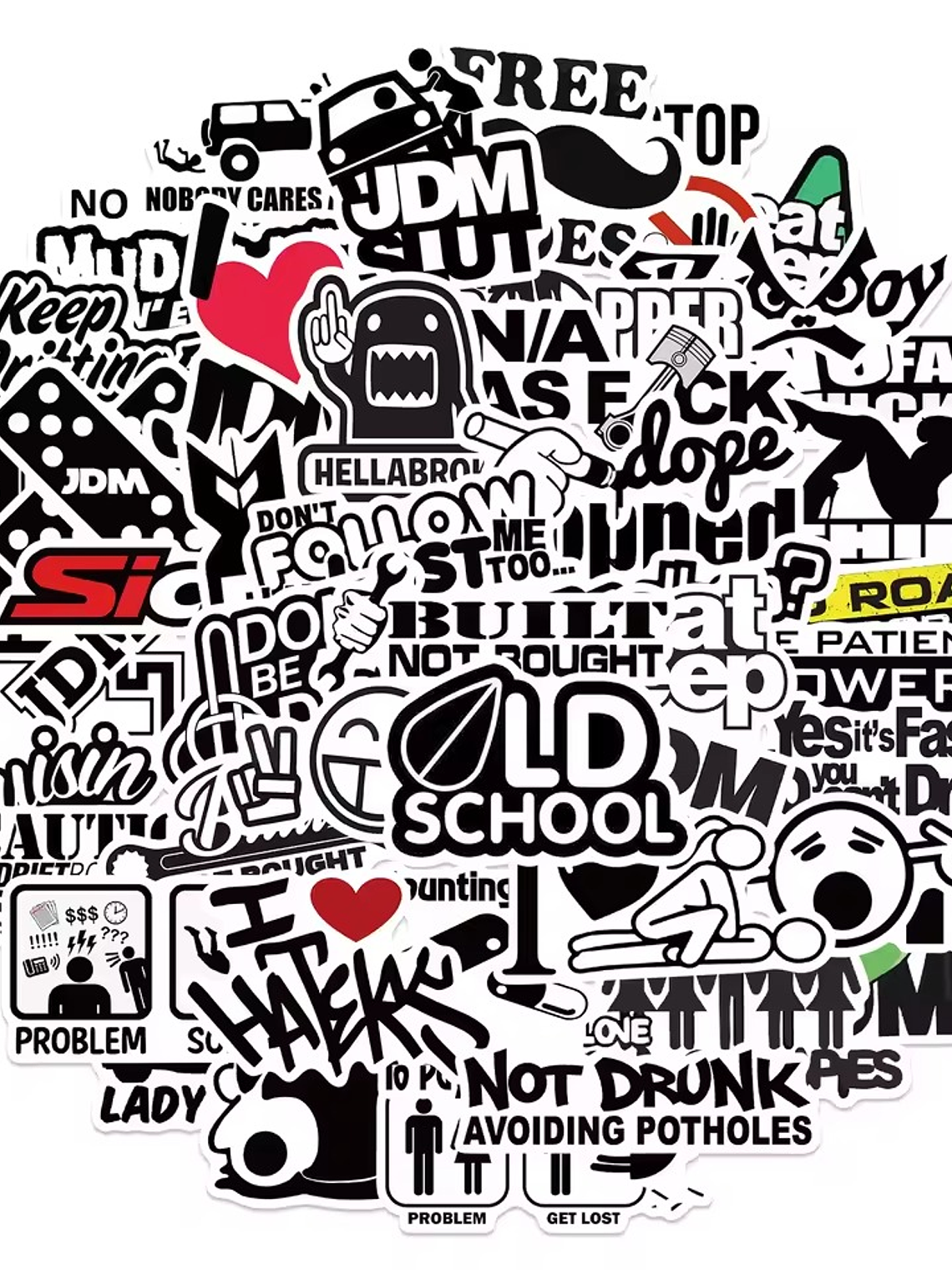 Stickers JDM para Fingerboard, Skate y Laptop – Pack 5 Stickers 1