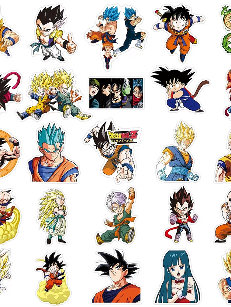 Stickers Anime Dragon Ball – Personajes de Anime para Fingerboard, Laptop, Botella y Celular 2