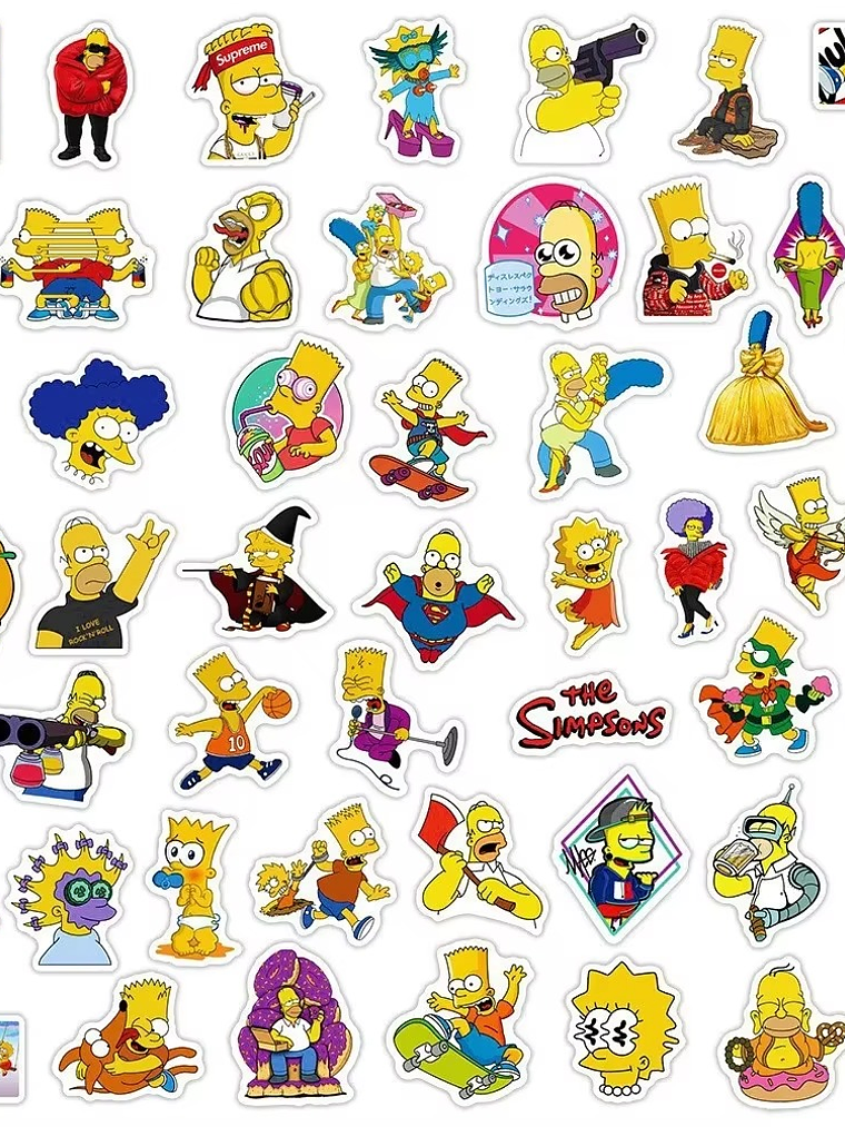 Stickers Los Simpsons – Stickers para Fingerboard, Laptop, Celular y Skate 2