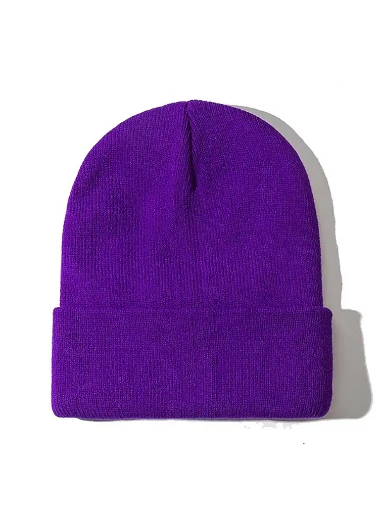 Gorro Beanie Streetwear – Gorro de Lana Unisex Morado 1