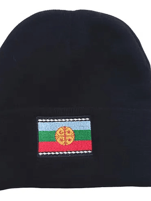 Gorro Beanie Negro con Parche Bordado – Gorro de Invierno Unisex
