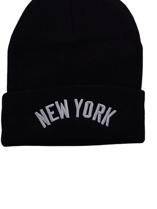 Gorro Beanie New York Bordado Ondulado – Gorro de Invierno Unisex Estilo Urbano