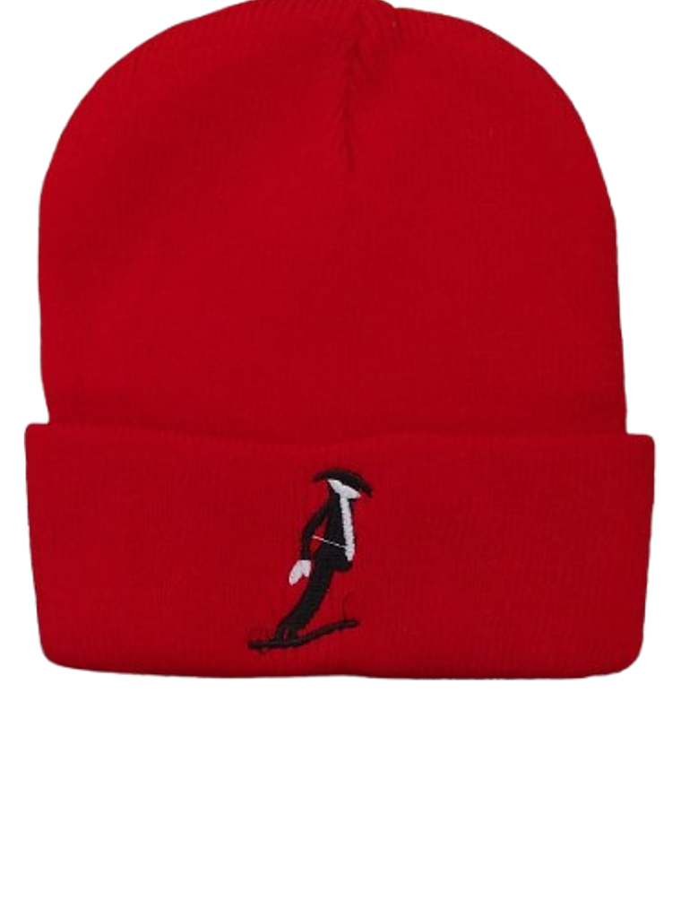 Gorro de Punto Rojo Moonwalk MJ - Bordado Icono Unisex 1
