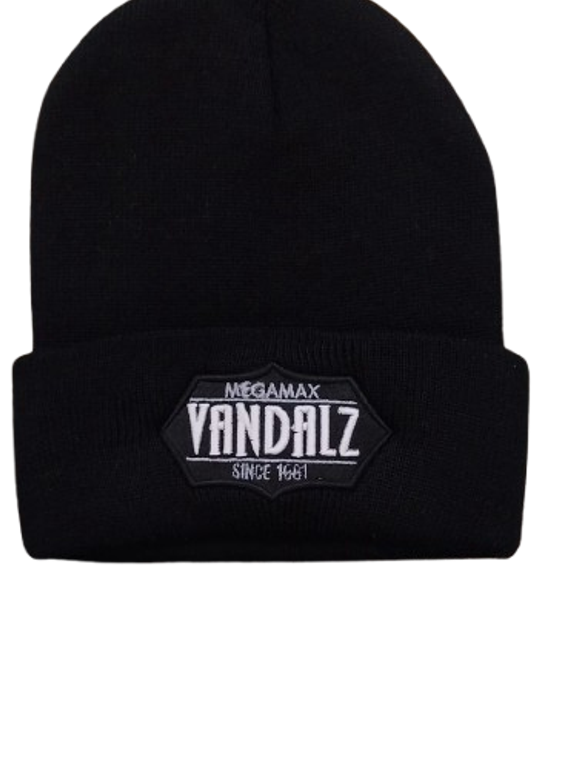 Gorro Beanie Negro VANDALZ - Parche Bordado Unisex 1