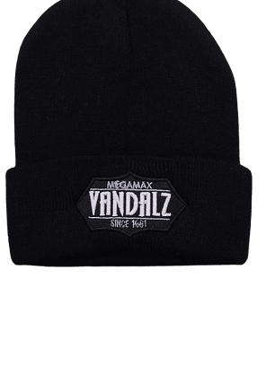 Gorro Beanie Negro VANDALZ - Parche Bordado Unisex