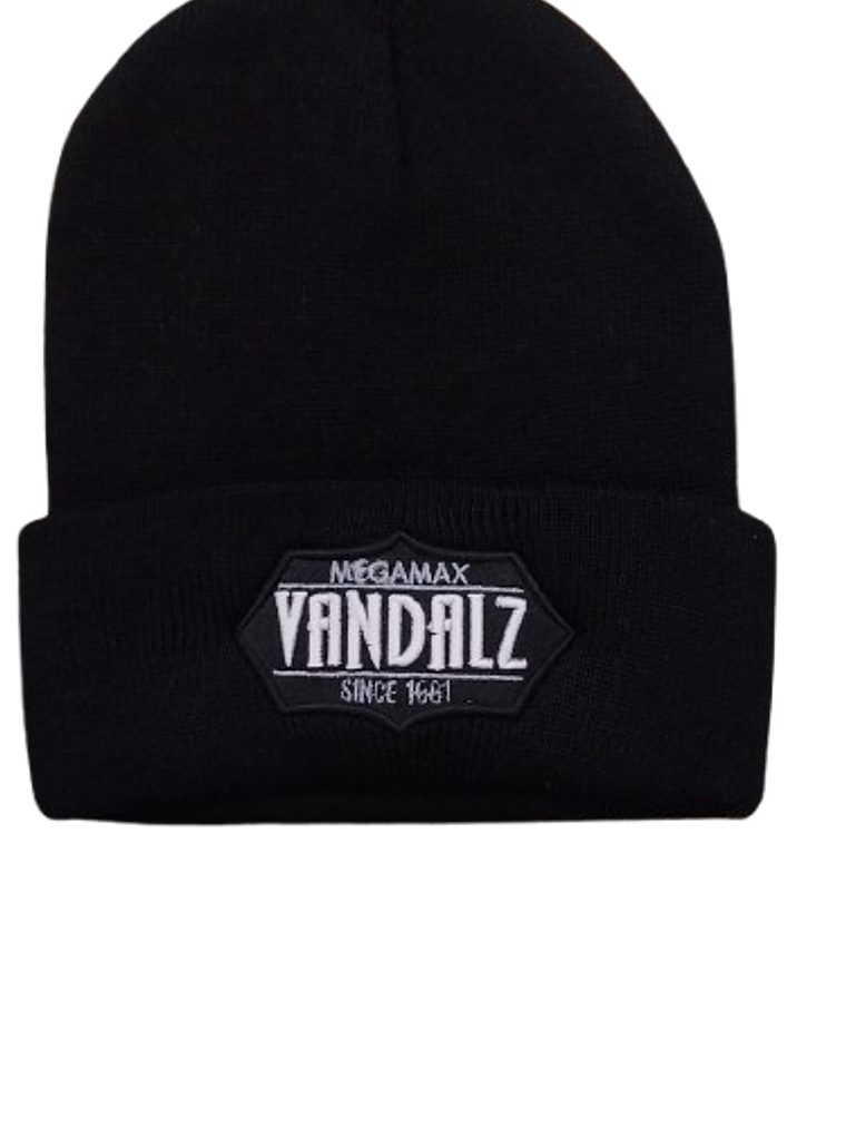 Gorro Beanie Negro VANDALZ - Parche Bordado Unisex 1