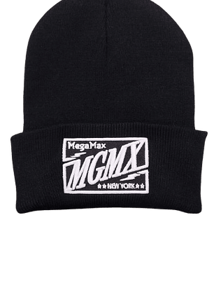 Gorro Beanie Negro MGMX - Parche MegaMax New York Unisex