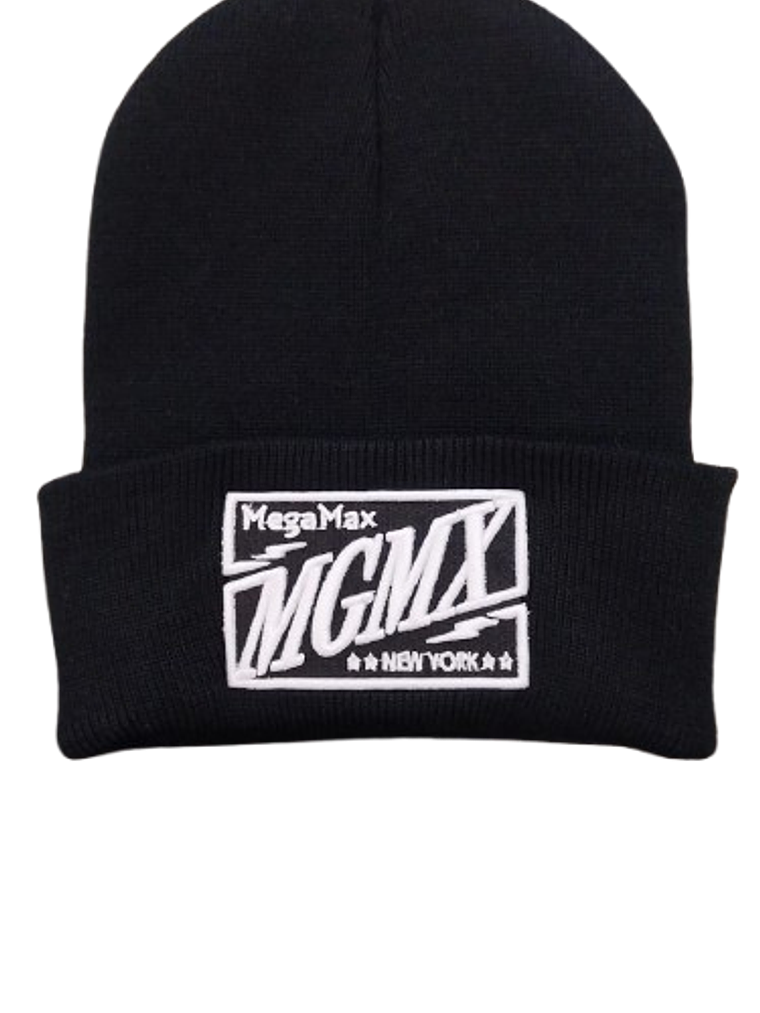 Gorro Beanie Negro MGMX - Parche MegaMax New York Unisex 1