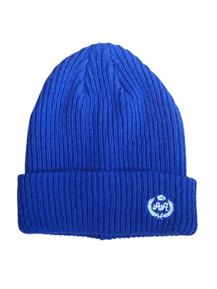 Gorro de Punto Acanalado Azul Cobalto - Cresta de Laurel 'AA' Unisex