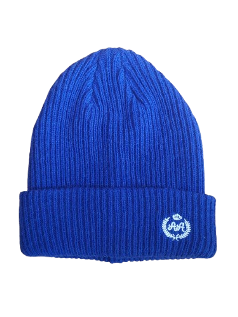 Gorro de Punto Acanalado Azul Cobalto - Cresta de Laurel 'AA' Unisex 1