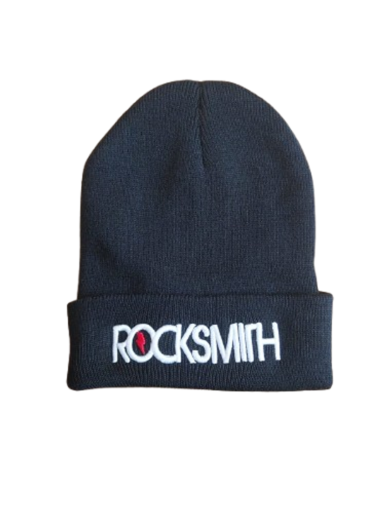 Gorro Beanie Negro ROCKSMITH - Bordado Tipográfico Unisex 1