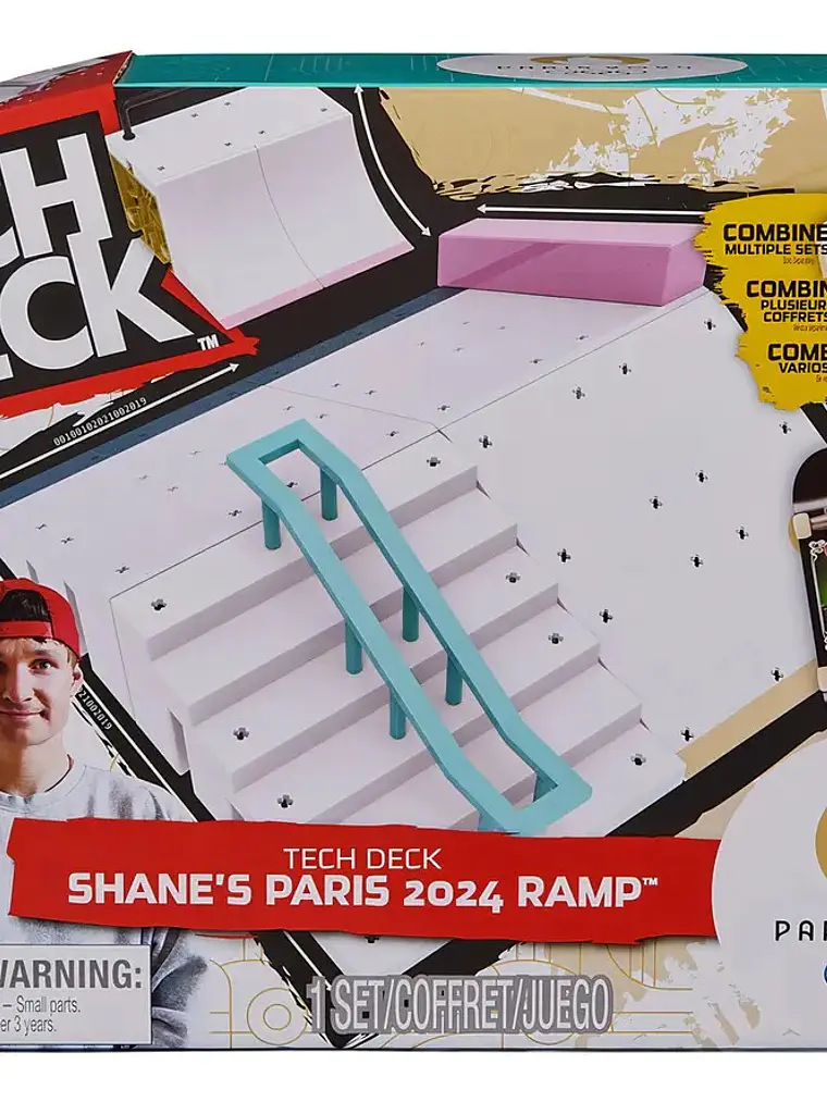 Set Tech Deck Skate Dedos Shane Juegos Olimpicos Paris 2024 Rampa 1