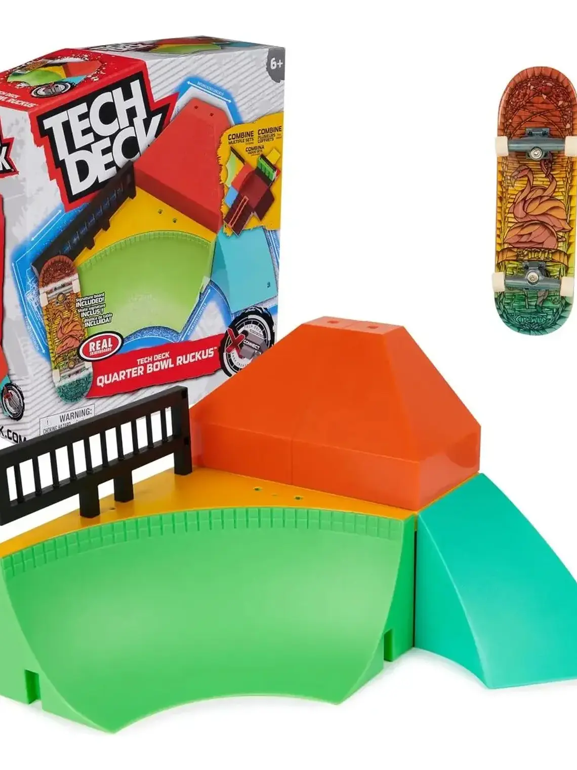 Tech Deck, Quarter Bowl Ruckus X-Connect Park Creator, juego de rampas personalizables y construibles con diapasón exclusivo, juguete para niños y niñas de 6 años en adelante 3