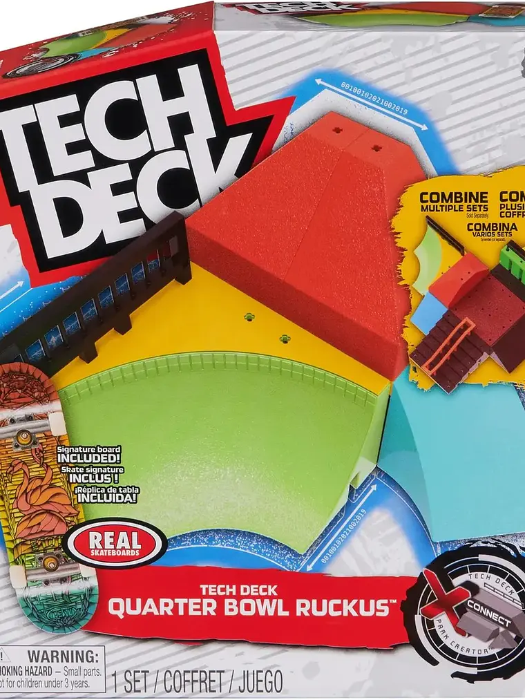 Tech Deck, Quarter Bowl Ruckus X-Connect Park Creator, juego de rampas personalizables y construibles con diapasón exclusivo, juguete para niños y niñas de 6 años en adelante 1