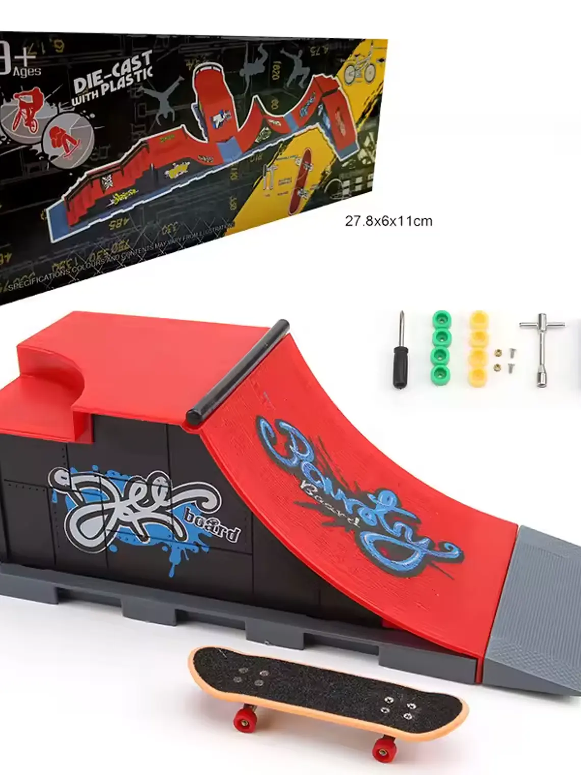 Rampa para Fingerboard, kit de patinetas para dedos para tablas para dedos B 1