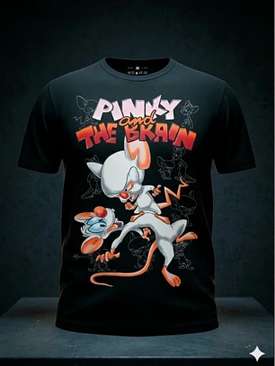 POLERA MANGA CORTA PINKY AND THE BRAIN
