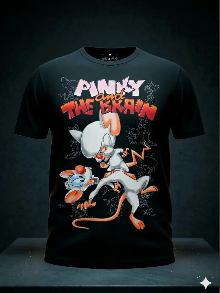 POLERA MANGA CORTA PINKY AND THE BRAIN 1