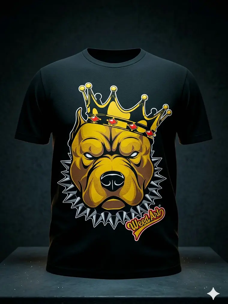 POLERA MANGA CORTA WEEDART PITBULL 1