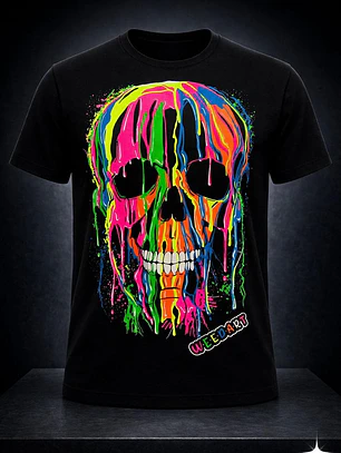 POLERA MANGA CORTA WEEDART SKULL