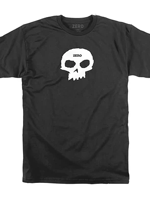Polera Zero - Single Skull Black/White