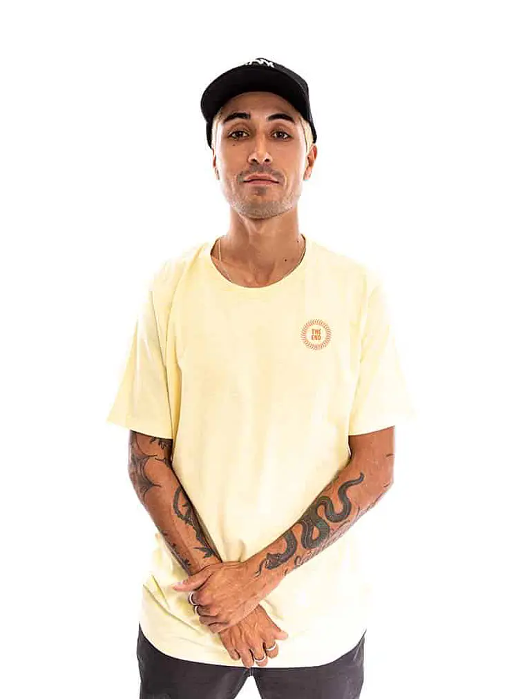 Polera Manga Corta Spitfire Wheels Hombre Amarillo 5