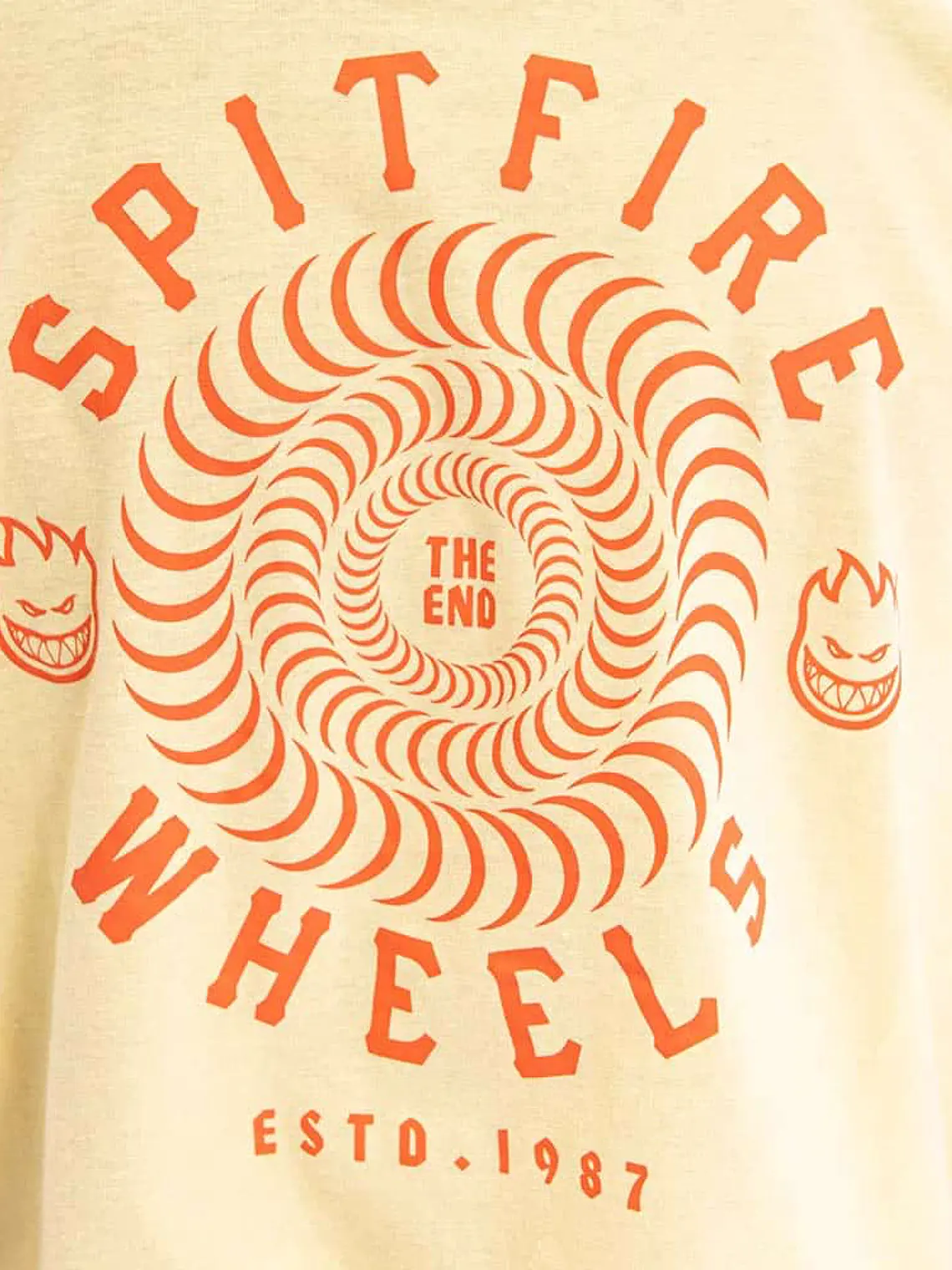 Polera Manga Corta Spitfire Wheels Hombre Amarillo 4