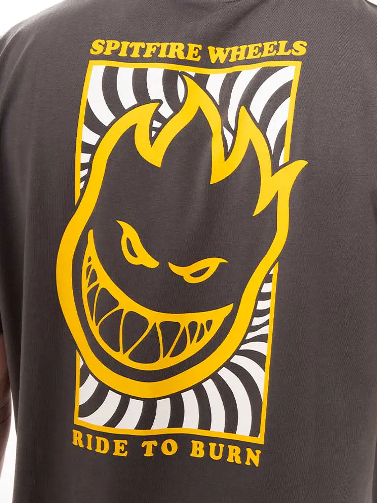 Polera Manga Corta Gris Oscuro Spitfire Talla S 3